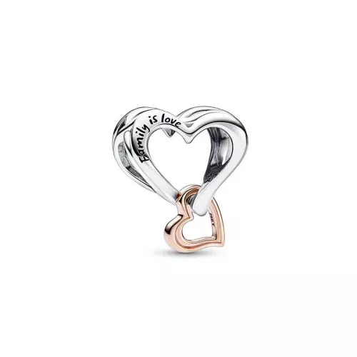 Pandora Two-tone Openwork Infinity Heart Charme 782642C00-1