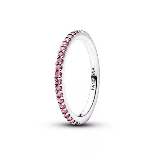 Pandora Stackable Sparkling Pink Band sormus 192999C02