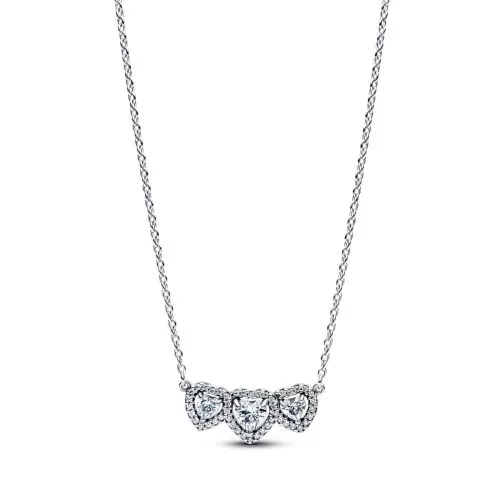 Pandora Halo Heart Trilogy Collier kaulakoru 394412C01-45