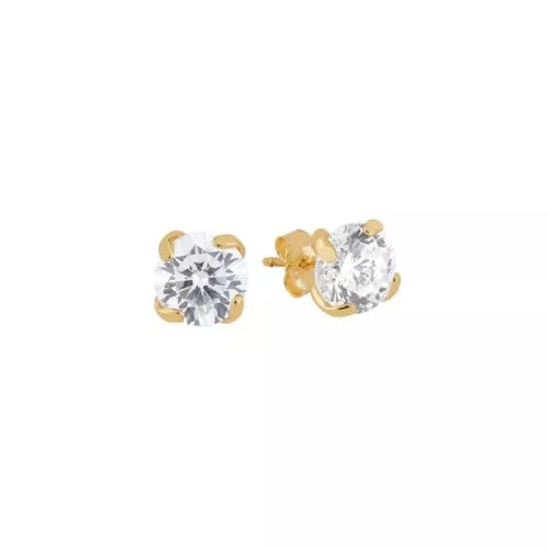 Goldene Ohrringe, 7 mm JE18351-CZ-1