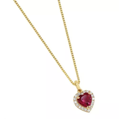 Kultainen sydänriipus JP81481-RB-CZ-1