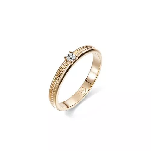 Kalevala Ikiaikainen timanttisormus, keltakulta 0,06ct  141000115D-9