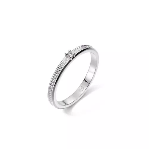 Kalevala Ikiaikainen timanttisormus, valkokulta 0,02ct  541000111D-8