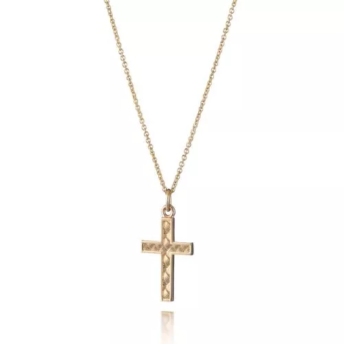 Lumoava Oiva ristikaulakoru 45cm 14K L70231600000-1
