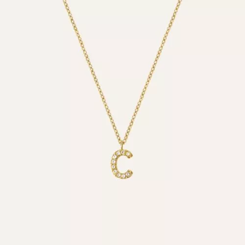 Mockberg Petite Stone Letter, C Halskette MB0073-1
