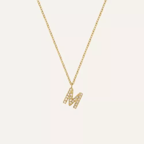Mockberg Petite Stone Letter, M Halskette MB0083-1