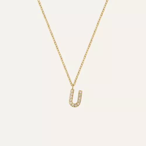 Mockberg Petite Stone Letter, U Halskette MB0091-1