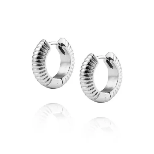 Mockberg Ribbed Hoops Örhängen MO296