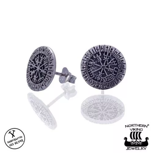 Northern Viking Jewelry Riimu Vegvisir korvakorut NVJKK037-1