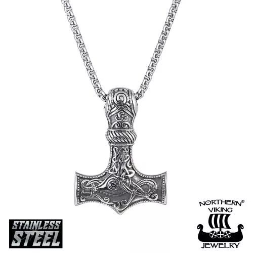 Northern Viking Jewelry Knotwork Thor´s Hammer -kaulakoru (50cm) NVJRS037-1