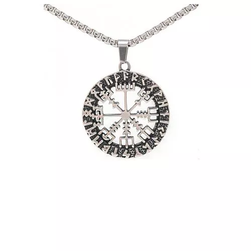 Northern Viking Jewelry Riimu Viikinkikompassi -kaulakoru 70cm NVJRS086-1