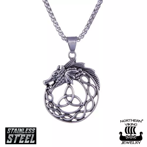 Northern Viking Jewelry Trinity Dragon kaulakoru 50 cm NVJRS101-1