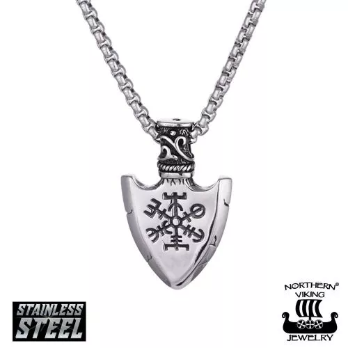 Northern Viking Jewelry -kaulakoru 50cm "Vegvisir Spear"-1
