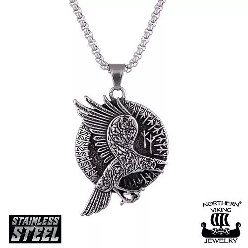 Northern Viking Jewelry Flying Raven -kaulakoru 60 cm NVJRS112-1