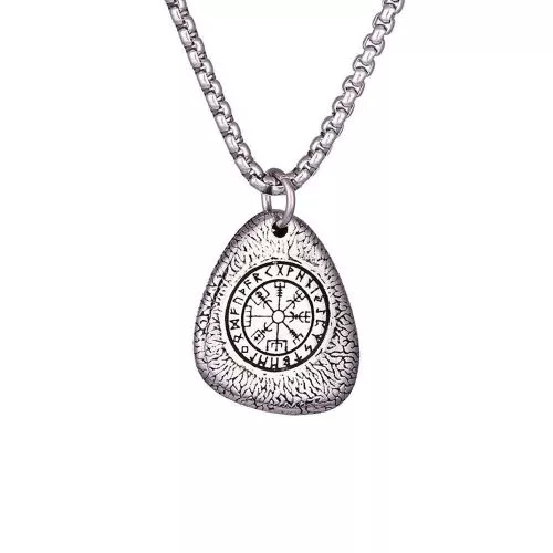 Northern Viking Jewelry Vegvisir Stone kaulakoru 50 cm NVJRS116-1