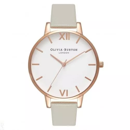 Olivia Burton Big Dial Grey & Rose Gold Armbanduhr OB15BDW02-1