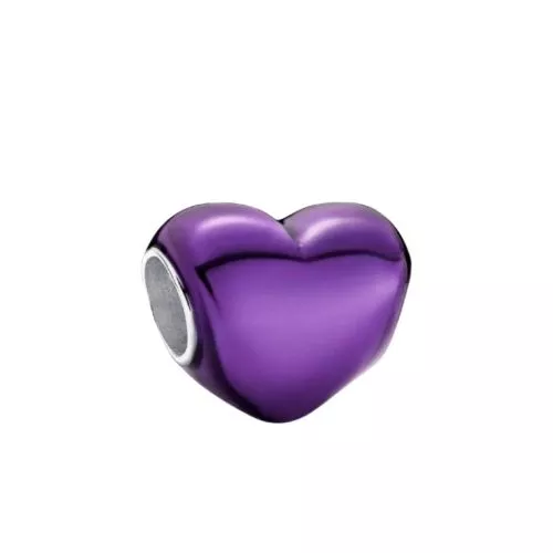 Pandora Metallic Purple Heart Charme 793337C01