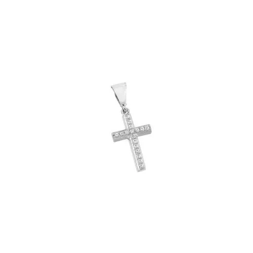Valkokultainen ristiriipus 9K 15 x 10 mm PP2508-02-1