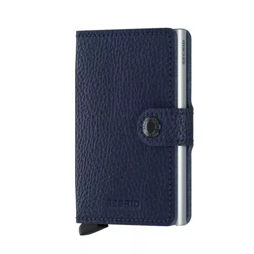 Secrid Miniwallet Veg Tanned Navy Silver MVG-NAVY-SILVER-1