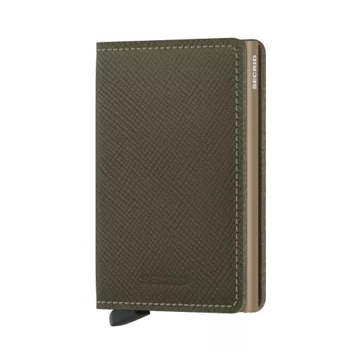 Secrid Slimwallet Saffiano Olive SSA-OLIVE-1