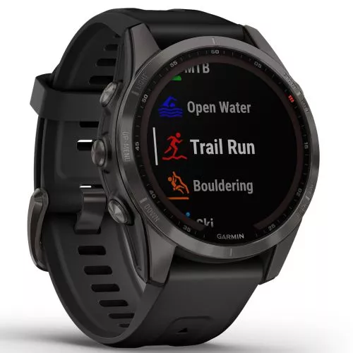 Garmin Fenix 7S Sapphire Solar ,Carbon Gray DLC w/ith Black 010-02539-25-4
