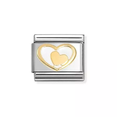 Nomination Classic Heart in Heart White 030283/27-1