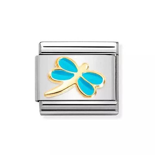 Nomination Classic Turquoise Dragonfly 030285/58-1