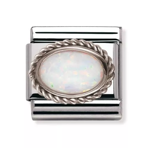 Nomination Classic Hopea Valkoinen Opaali 330503/07-1