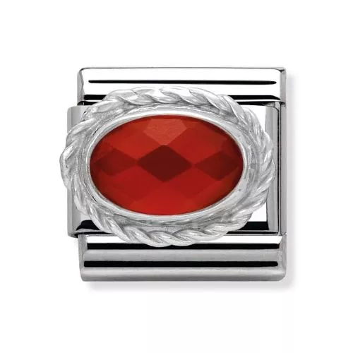 Nomination Classic Hopea Punainen Akaatti 330503/28-1