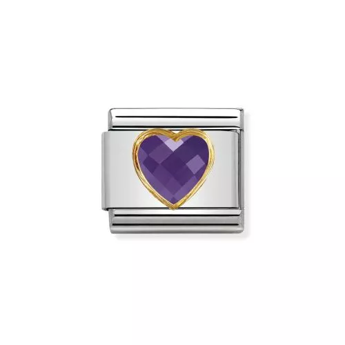 Nomination Classic 18K Violetti Zirkoniasydän 030610/001-1