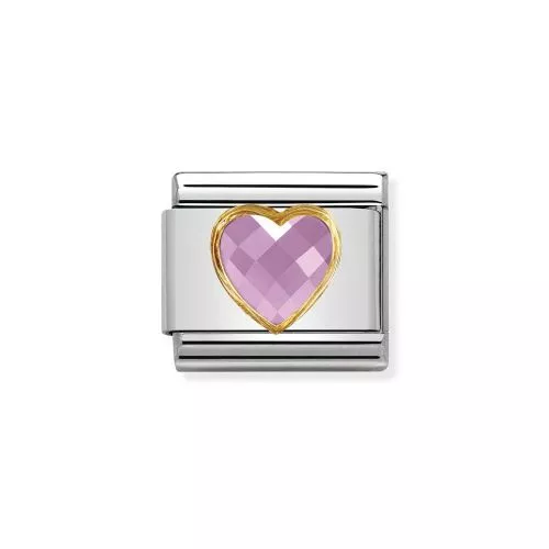 Nomination Classic 18K Pinkki Zirkoniasydän 030610/003-1