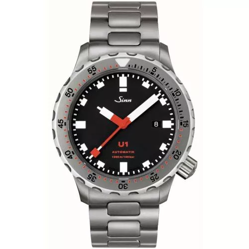 Sinn U1 Diving -rannekello / teräsranneke 1010.010-1