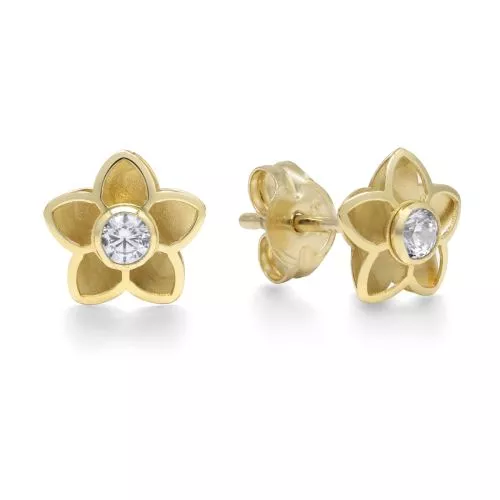 Kultaiset kukkakorvakorut 105051Z-1
