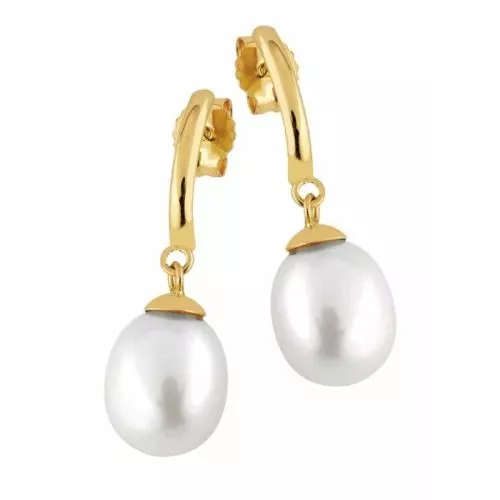 Kultaiset helmikorvakorut 110365-9K-1