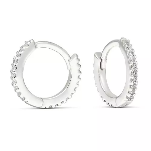 Hopeiset rengaskorvakorut E-2067Z-1