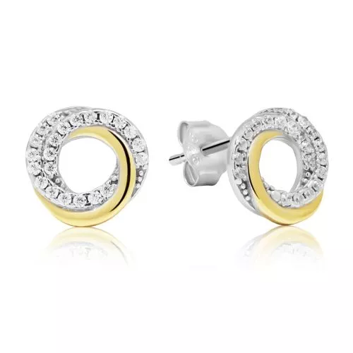 Kullatut hopeakorvakorut E-1740ZG-1