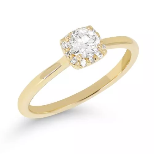 Beat Of Love Cushion Halo sormus / laboratoriotimantit R-8314LD-10