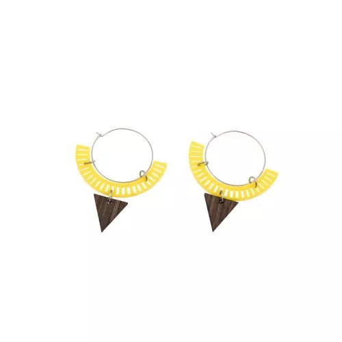 Littlebit Design keltaiset rengaskorvakorut LB12008-1