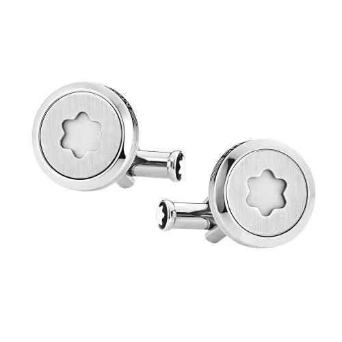 Montblanc StarWalker Cufflinks in Stainless Steel with Montblanc Emblem kalvosinnapit MB123799-1