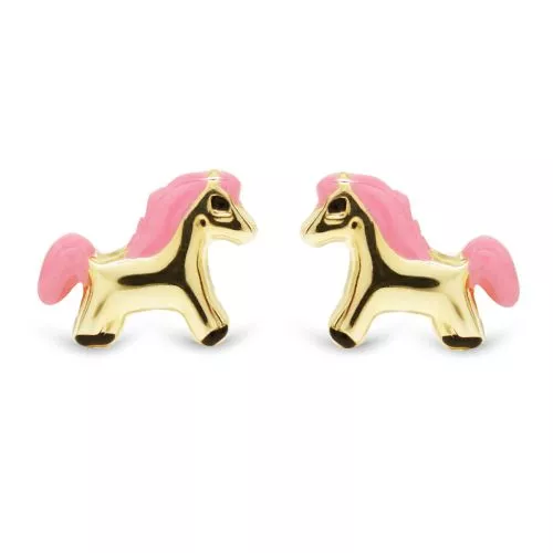 Kultaiset korvakorut, hevonen 126881pink-1