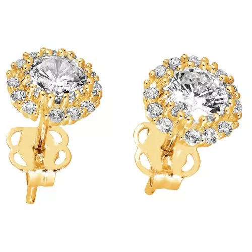 Golden  Zucht Ohrringe JE91279-CZ-1