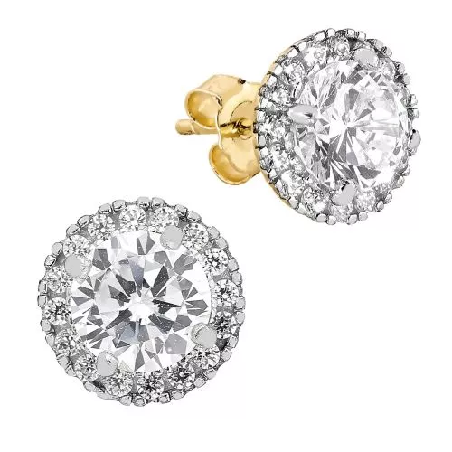 Golden  Zucht Ohrringe JE95580-CZ-YW-WPL-1