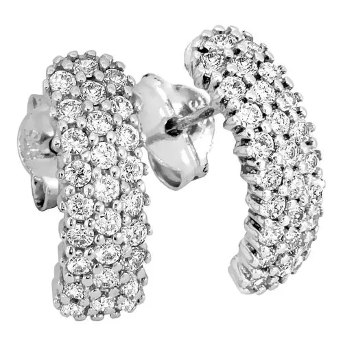 Weißes Golden  Zucht Ohrringe 412980-00R-1