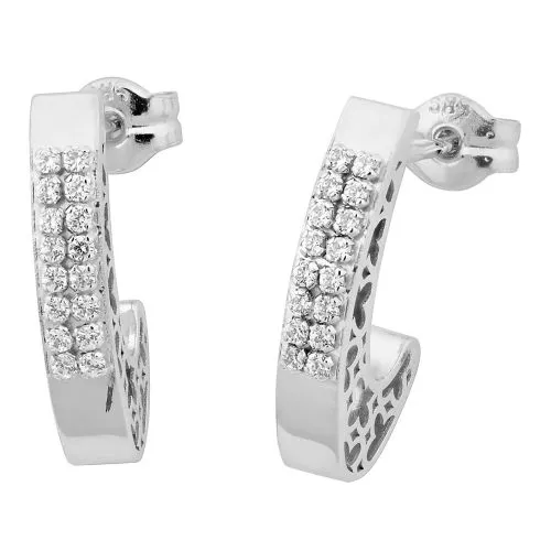 Weißes Golden  Zucht Ohrringe 10321/B-1