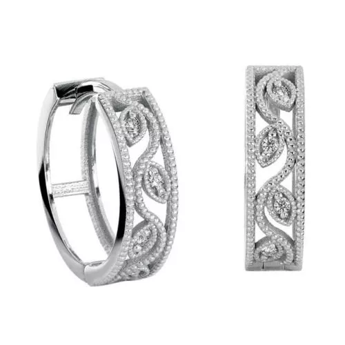 Kohinoor Swan -timanttikorvakorut 143-432V-04-1