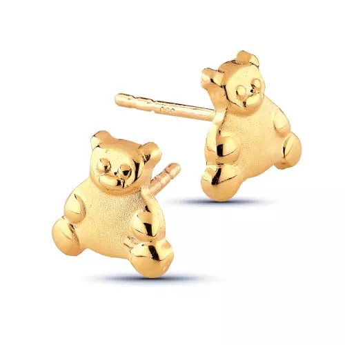 Kultaiset korvakorut, nalle 147721M-1