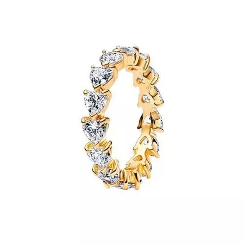 Pandora Band of Clear Hearts Ring 163103C01