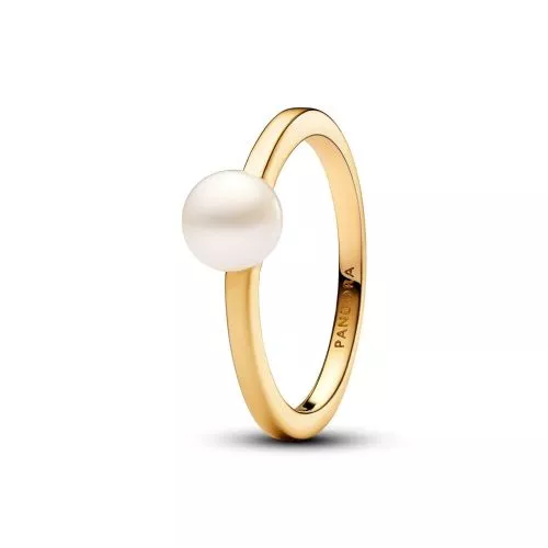 Pandora 14k Gold-Plated Timeless Treated Freshwater Cultured Pearl sormus 163157C01-1