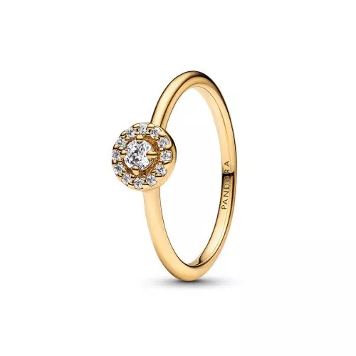Pandora Round Pave 14K Gold-Plated sormus 163554C01-1