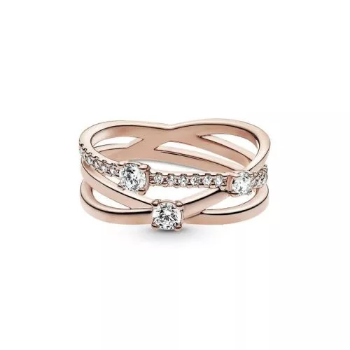 Pandora Rose Sparkling Triple Band sormus 189400C01-1